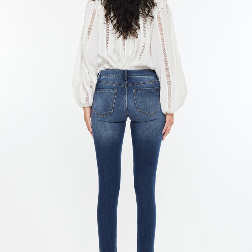 KanCan Dark Blue Women's Skinny Jeans - Picture 2 of 8